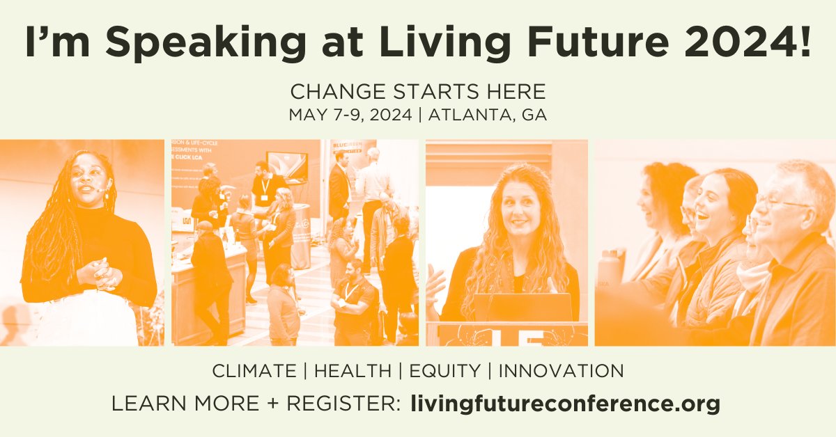 Will I see you at Living Future in May in ATL #LF24? I am delighted to join the (amazing) lineup of FutureFlow speakers with my take on Your Voice & Our Common Future. Learn more here trimtab.living-future.org/event/regenera… and register here livingfutureconference.org/event/2473f788… @Living_Future