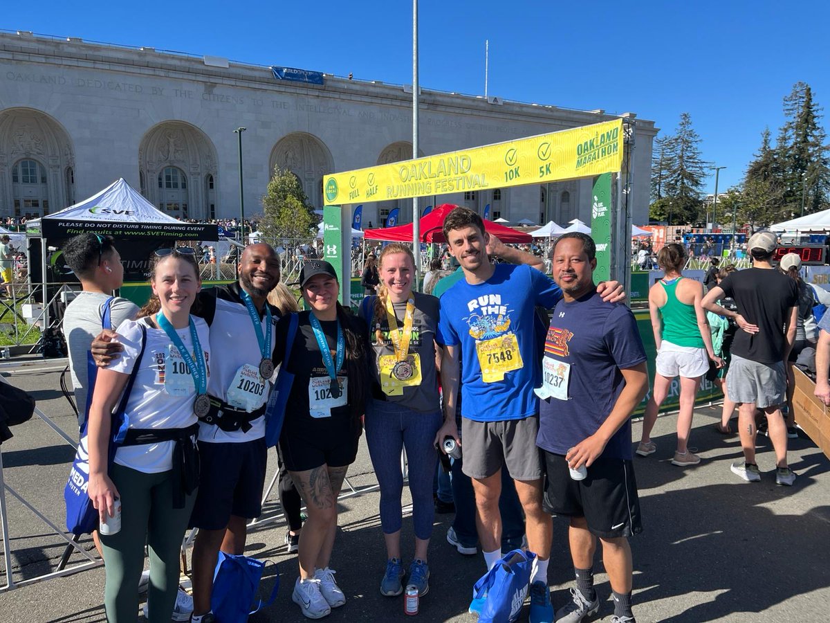 💪@oakland 🔪5K, 10K, half, and Marathon! A @UCSF_EastBay annual tradition 🏃‍♀️