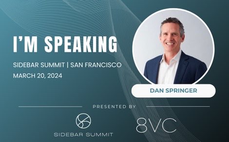 Come to 8VC at 4pm this Tuesday.