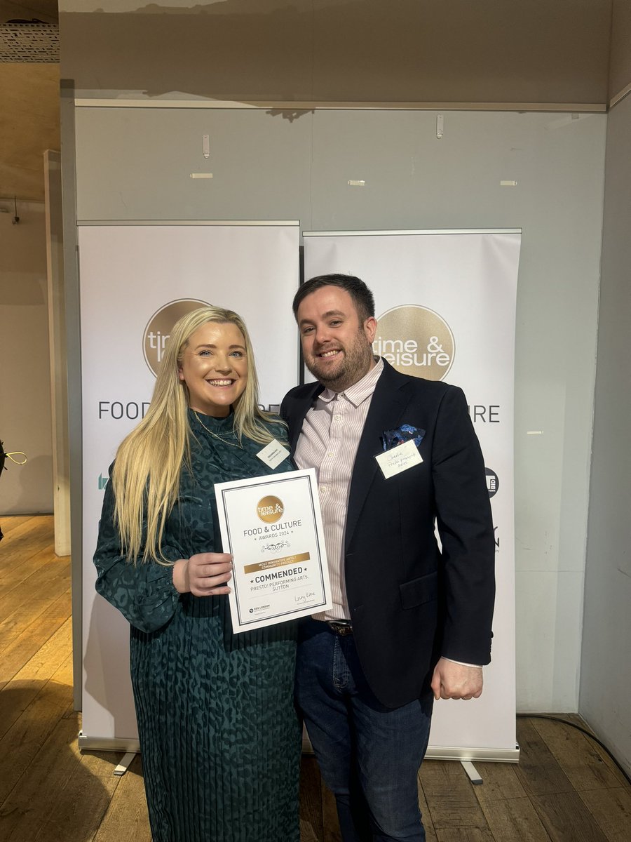 PrestoPerform's tweet image. COMMENDED 🎉🙌🌟

We’ve had the best afternoon at the @timeandleisure #FoodAndCultureAwards 🏆😍🌟

We’re so pleased to come away with a COMMENDED award for our category! Well done to all the winners from today!  

#InnovativeArts #Community #SuttonBiz
