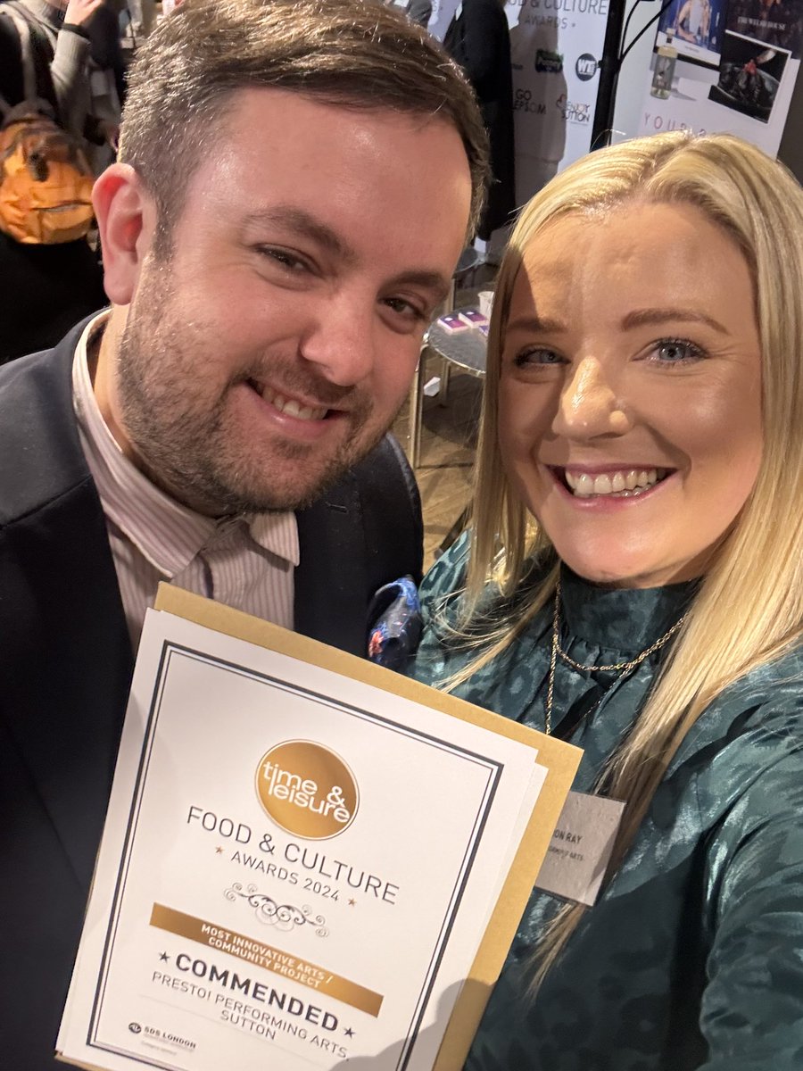 PrestoPerform's tweet image. COMMENDED 🎉🙌🌟

We’ve had the best afternoon at the @timeandleisure #FoodAndCultureAwards 🏆😍🌟

We’re so pleased to come away with a COMMENDED award for our category! Well done to all the winners from today!  

#InnovativeArts #Community #SuttonBiz