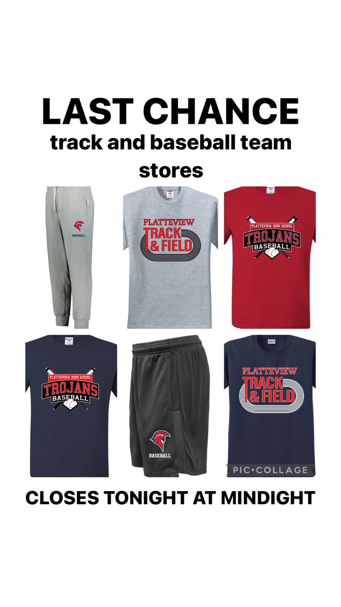 ZoneTrojan's tweet image. LAST CHANCE TO BUY BASEBALL AND TRACK APPAREL!!!! Stores close tonight at midnight! 

thetrojanzone.com/store/c41/TEAM…