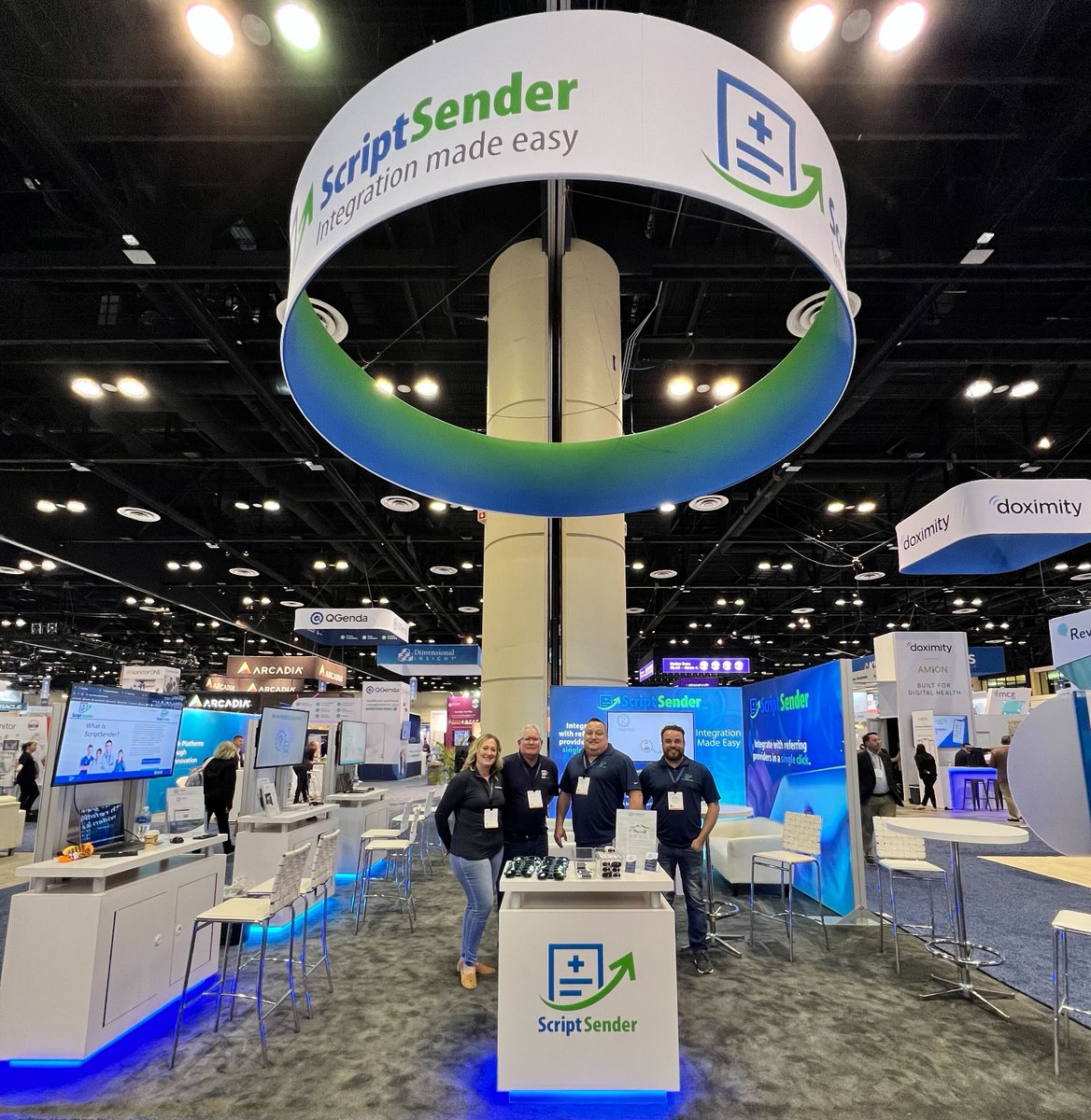 ScriptSender's tweet image. While our flashy sign attracted you to our #HIMSS2024 booth, our demos made you stay! Grateful to all who came by to learn how our product portfolio can change the way you integrate and communicate with referring providers.
Reach out for a demo anytime: scriptsender.com/demo/