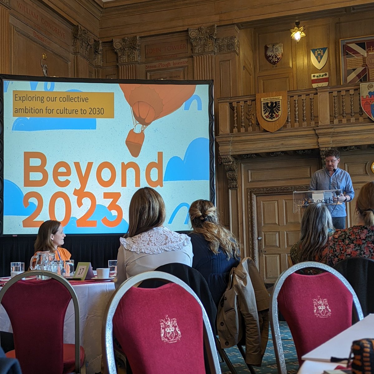 Thought provoking discussion at today's #Beyond2023 event with @LeedsCC_News Always inspiring to be surrounded by SO much creative talent from across the city and make some plans! #partnership #TeamLeeds