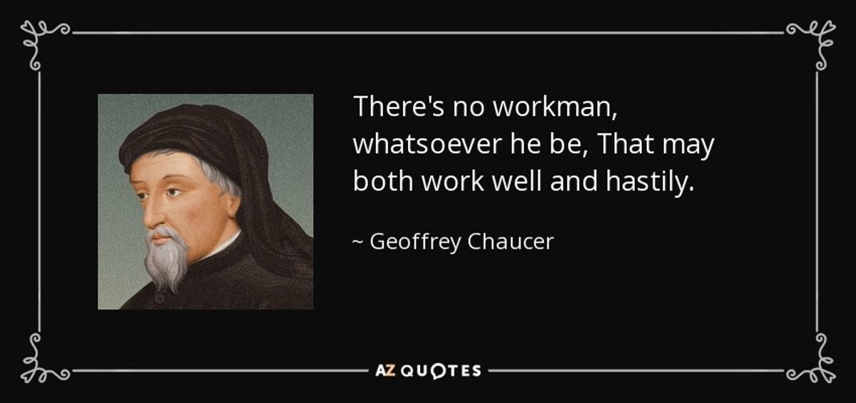 One of my favorite quotes from Geoffrey Chaucer's Canterbury Tales (The Merchant's Tale). #Chaucer #CanterburyTales