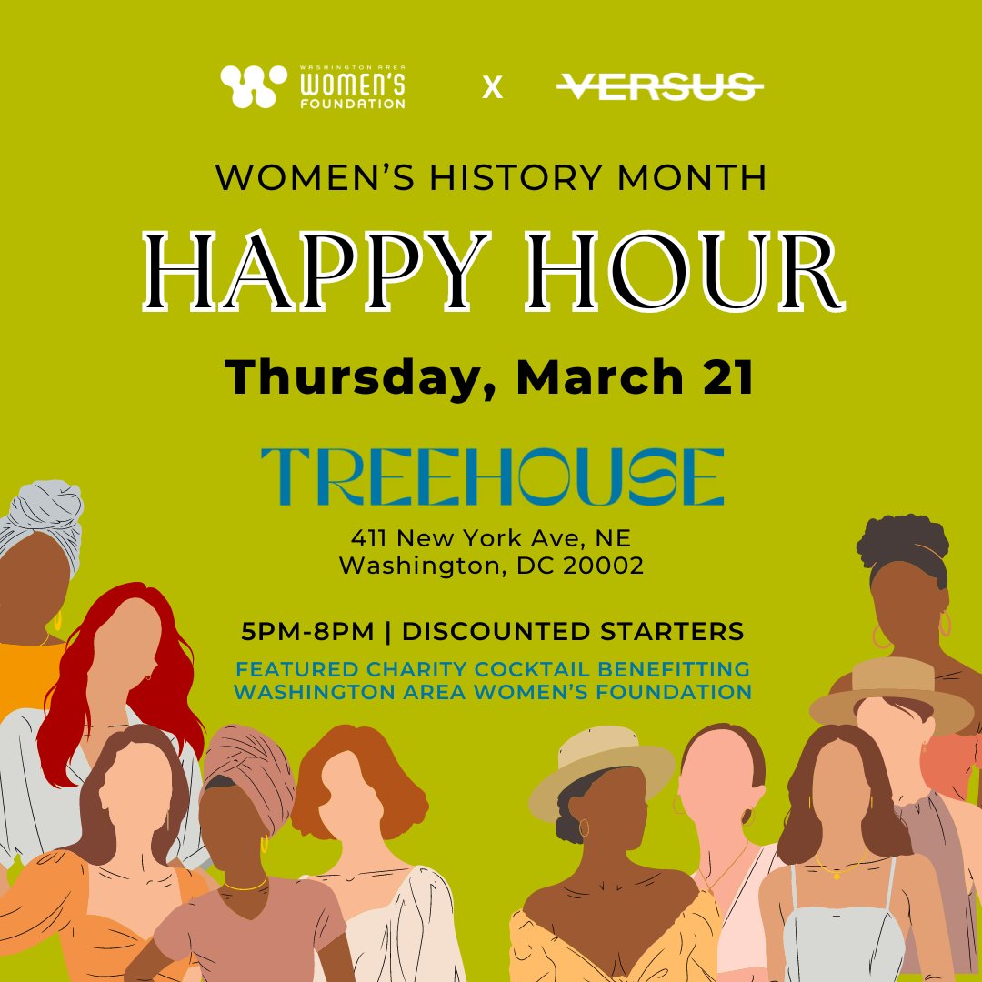 Join us this Thursday at @treehouserooftopdc for our second #WHM happy hour! Enjoy discounted starters, our featured charity cocktail of the month, plus amazing rooftop vibes. Don't miss out! Free RSVP using the link in our bio! 💚