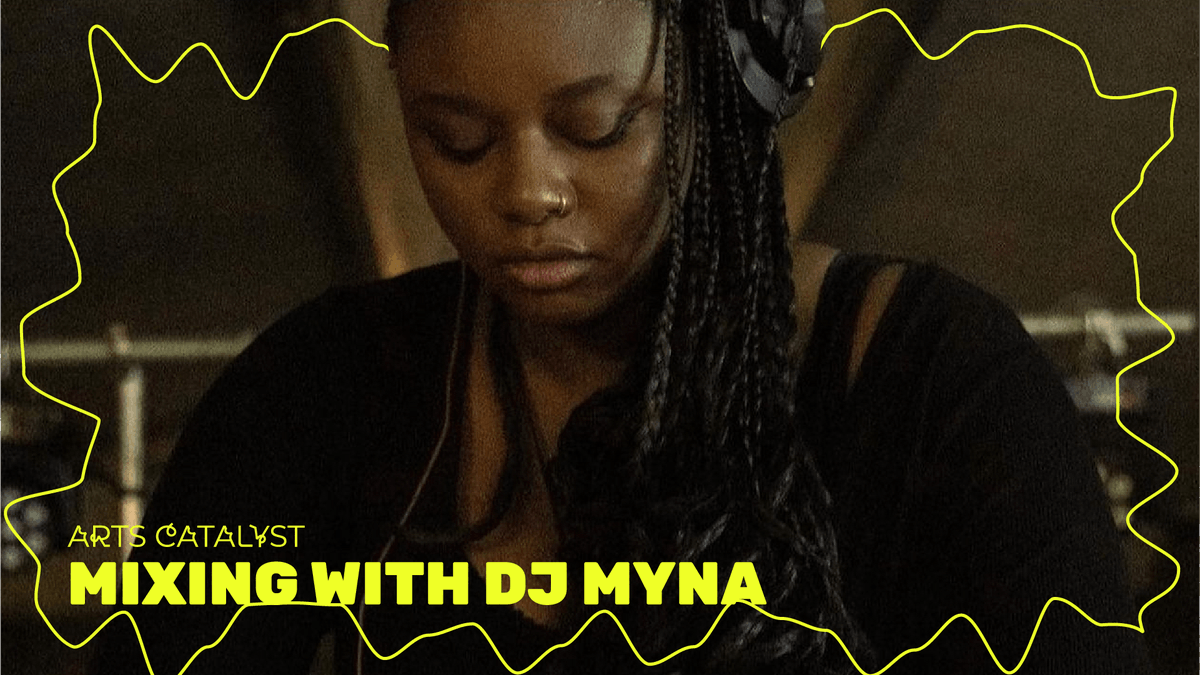 On Saturday 6 April 1 - 3pm DJ MYNA will be leading a mixing workshop at Soft Ground taking participants through the basics of DJing, to mix and connect with others through sound. Part of @ashleyholmes__ Skylarking. Capacity limited, book a free place > bit.ly/3wWGWvM