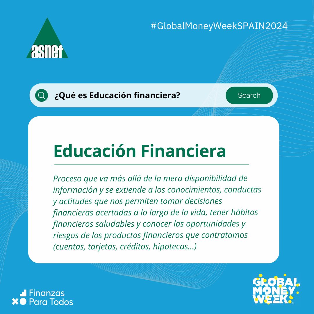 ¿Qué es la #educaciónfinanciera? Conocer y formarnos siempre nos ayudará a tomar las decisiones financieras más adecuadas.

Formamos parte del Plan #FinanzasParaTodos. Conoce todas nuestras iniciativas 👉 t.ly/QTEVz

#GlobalMoneyWeek2024