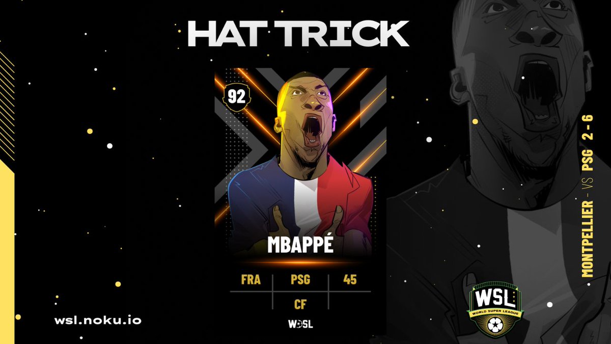 🚨Hat Trick Detected🚨

Insane performance from Mbappè scoring an Hat Trick and one assist⚽️⚽️⚽️