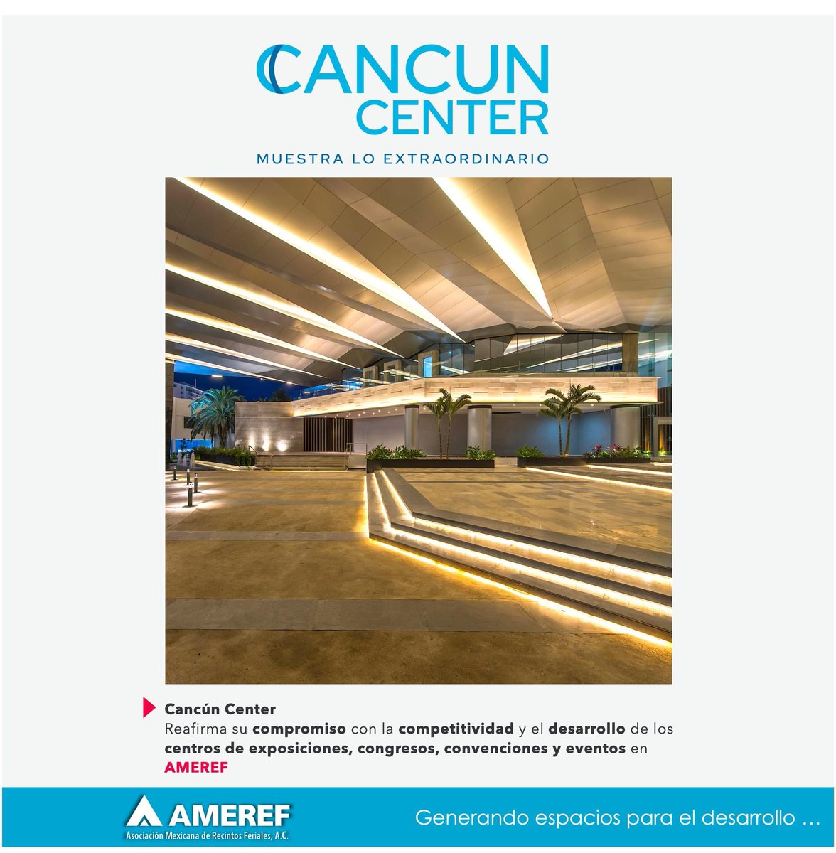 Cancún Center, en el 2024, sigue haciendo equipo dentro de AMEREF: la comunidad de los más importantes especialistas en la gestión de centros de exposiciones, congresos, convenciones y eventos. #AMEREF #comir #Recintos #recintosferiales #centrosdeexposiciones  #cancuncenter