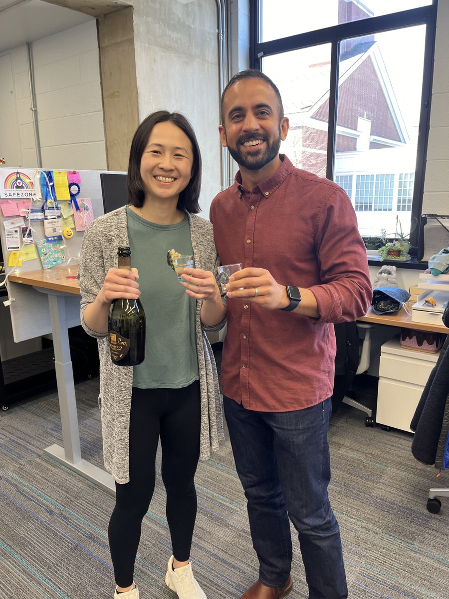 rajivmccoy's tweet photo. Huge congrats to DOCTOR Stephanie Yan @smyan__ on defending her PhD thesis! Very proud of her research accomplishments and the culture she has helped establish in the lab. (She runs this place.) https://t.co/L4KBgVHvFX