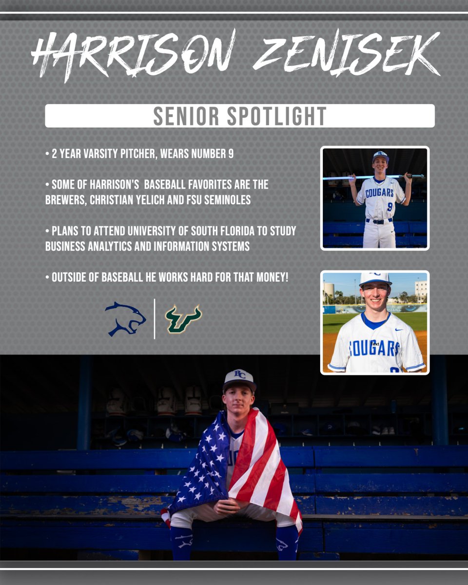 BarronBaseball's tweet image. Our third senior spotlight focuses on Number 9 Harrison Zenisek.  #AITE
