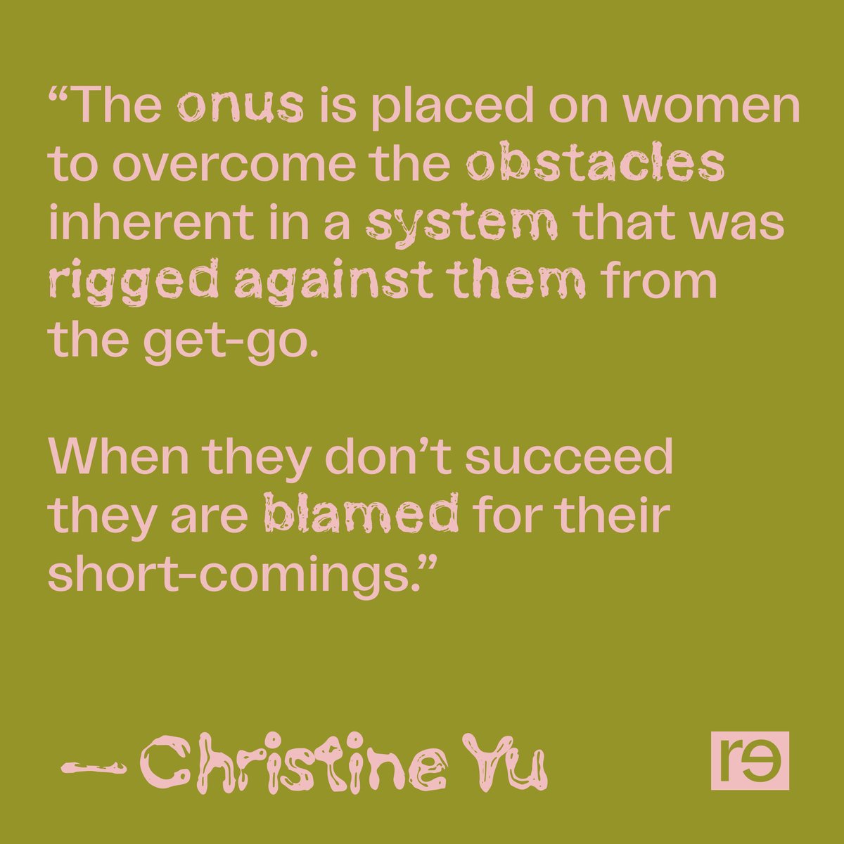 In Membership, we are exploring the work of award-winning researcher & journalist, Christine Yu — who focuses on the intersection of sports science & women athletes. To dive into our sports science mini RE—INC series, join Membership: re-imagine.visitlink.me/jxjdww