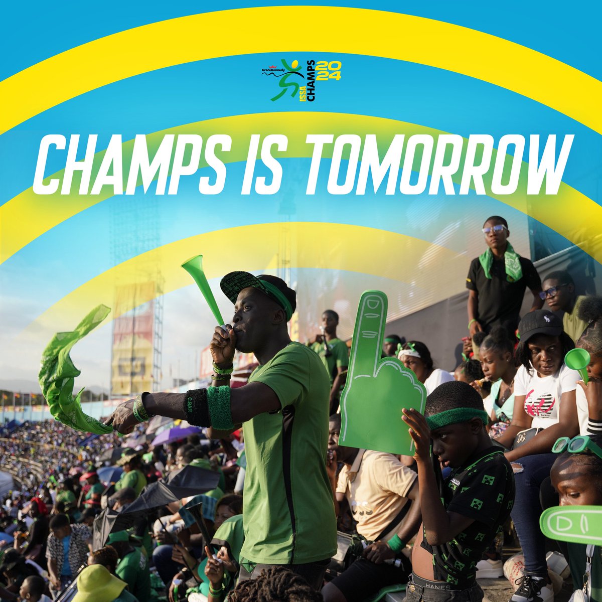 🎉 IT’S ALMOST TIME! 🚀 The wait is finally over—ISSA/GraceKennedy Championships starts NOW! 🏟️

🏟️ ISSA/GraceKennedy Boys and Girls Championships
🗓️ March 19-23, 2024
📍National Stadium
🎟️ Available online NOW at tickets.issasports.com
