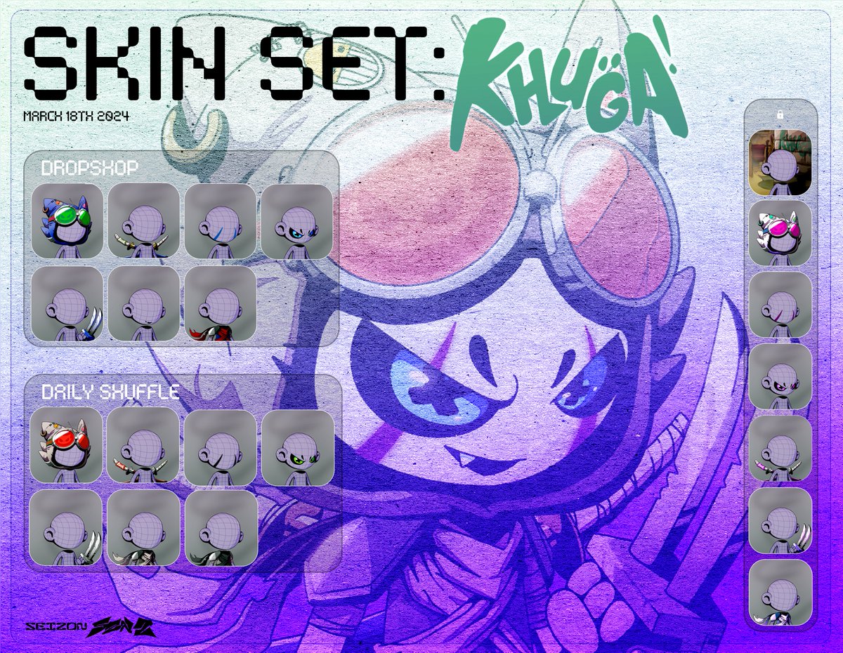 Welcoming the Fighter Cats😼 to the Clouds.

SKIN SET: Khuga. 

Available for purchase now! Each individual trait from this set will earn you $5 SZN per hour. 

Proud Khuga holders, you can purchase exclusive Khuga traits at discounted prices in the Drop Shop! If you're not a