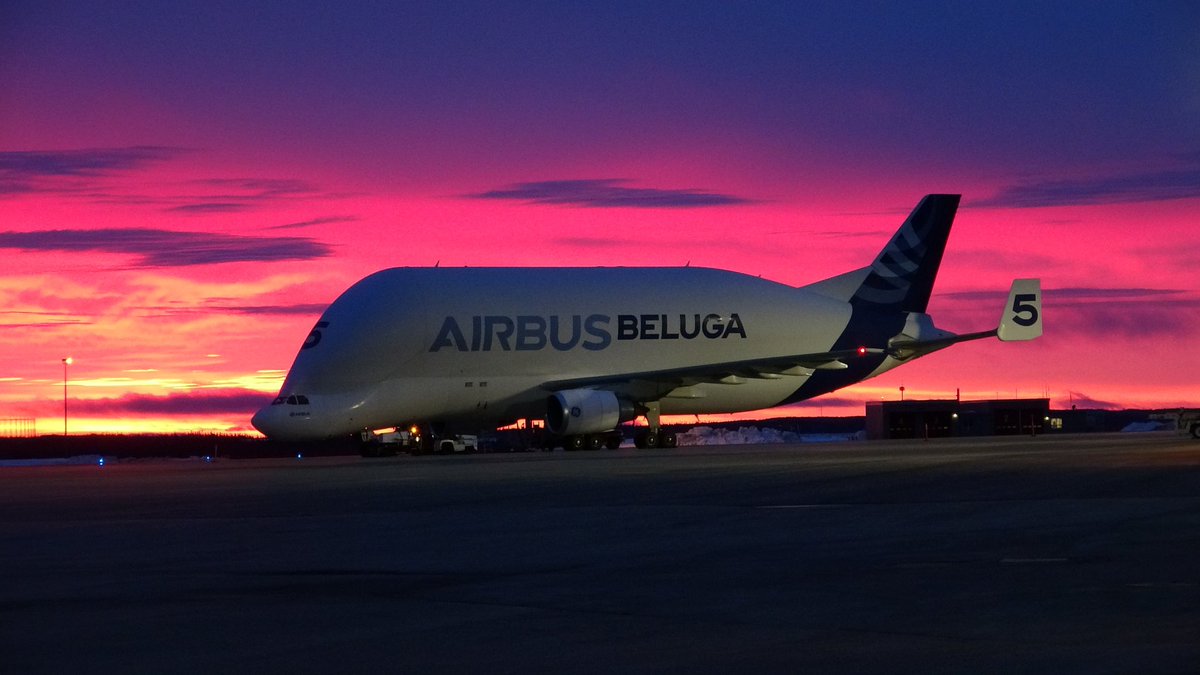 KerriB91's tweet photo. The sun rises on an Airbus Beluga at Gander International
#yqx #nlwx https://t.co/VRdfYe7b2J