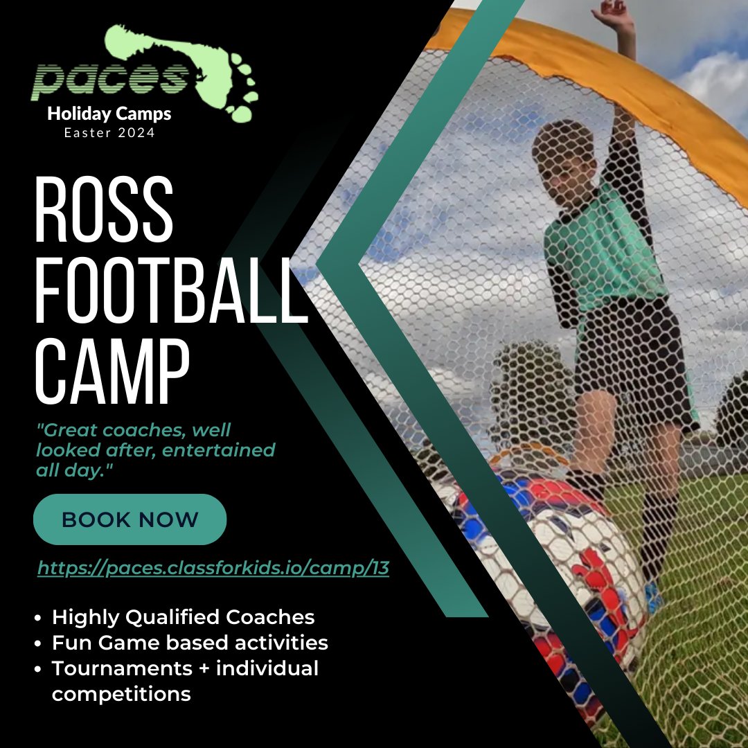 PACES (@pacesuk) on Twitter photo Ross-on-Wye
Easter Football Week β½π₯
π 9am - 3pm
π₯ Year R - Year 8
π <a href="/rossjuniors/">Ross Juniors FC</a>, HR9 5JA
Book HERE - ow.ly/ctSe50QH9E7
π£ Ross-on-Wye
Easter Football Week β½π₯
π 9am - 3pm
π₯ Year R - Year 8
π <a href="/rossjuniors/">Ross Juniors FC</a>, HR9 5JA
Book HERE - ow.ly/ctSe50QH9E7
π£
