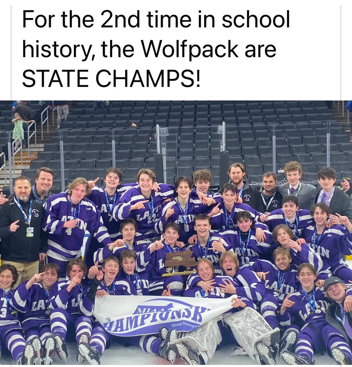 Congrats to Coach Woods and the Boys team on their State Championship victory at TD Garden.@MHLbbiglive @MassHSHockey @MSHCA1 @BostonHeraldHS @HNIBonline @In_The_Slot @GlobeSchools @AthleticsBPS @Mass_Hockey @BLS_Athletics @bls1635blsa