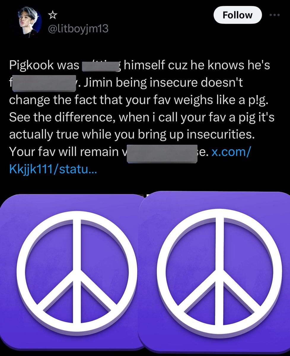 ⚠️ REPORT ANTI ACCOUNTS DEGRADING 🐰 for his 🪖 service Find slur words/derogatory terms to report 🔗 x.com/withyoujiminss… 🔗 x.com/notfound918z?s… 🔗 x.com/villainmin_?s=… 🔗 x.com/introangels?s=… 🔗 x.com/litboyjm13?s=2… - mentioned self h@rm