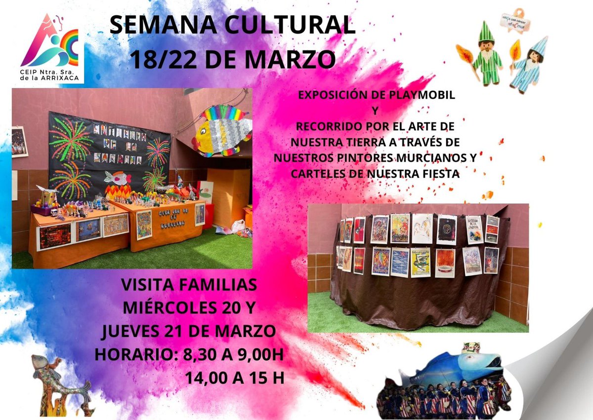 Preciosa exposición de carteles de nuestros pintores murcianos y un Entierro de la Sardina hecho por nuestros alumnos <a href="/AytoMurcia/">Ayuntamiento de Murcia</a> <a href="/DiegoAviles_/">Diego Avilés</a> #BelenLopezCambronero <a href="/cristinaportil5/">Cristina Portillo Muñoz</a> <a href="/6Rodri79/">Rodri</a> <a href="/inmatheteacher/">Inma Martínez</a> #FiestasdeMurcia