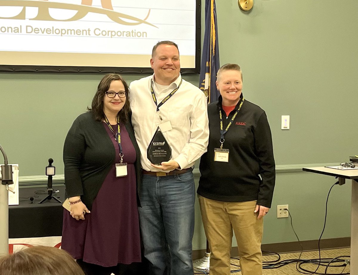 Kentucky School Boards Association (KSBA) (@ksbanews) on Twitter photo Congratulations to <a href="/OwenSchools/">Owen County Schools</a>’ <a href="/ops_pio/">Jared Revlett</a> for being named <a href="/KySchoolPR/">Kentucky School Public Relations Association</a>’s Communicator of the Year at the association’s Spring Conference. #kyschoolpr. <a href="/KEDC1/">KEDC</a> Congratulations to <a href="/OwenSchools/">Owen County Schools</a>’ <a href="/ops_pio/">Jared Revlett</a> for being named <a href="/KySchoolPR/">Kentucky School Public Relations Association</a>’s Communicator of the Year at the association’s Spring Conference. #kyschoolpr. <a href="/KEDC1/">KEDC</a>
