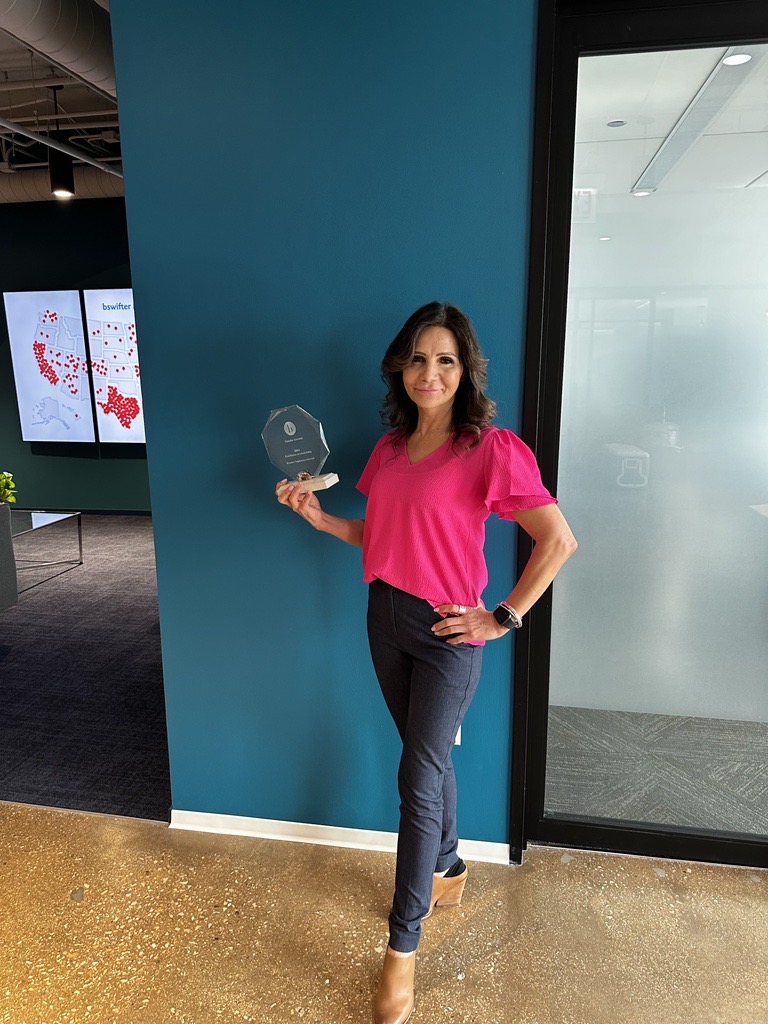 bswiftbenefits's tweet photo. We're thrilled to honor Natalie Atwood with our inaugural WIN Excellence in Leadership Award! As Chief People Officer & founder of the Women's Inspiration Network ERG, Natalie embodies our commitment to a workplace where women can #bHERd, #bBold & #bEmpowered. https://t.co/TMRTJnpvlI