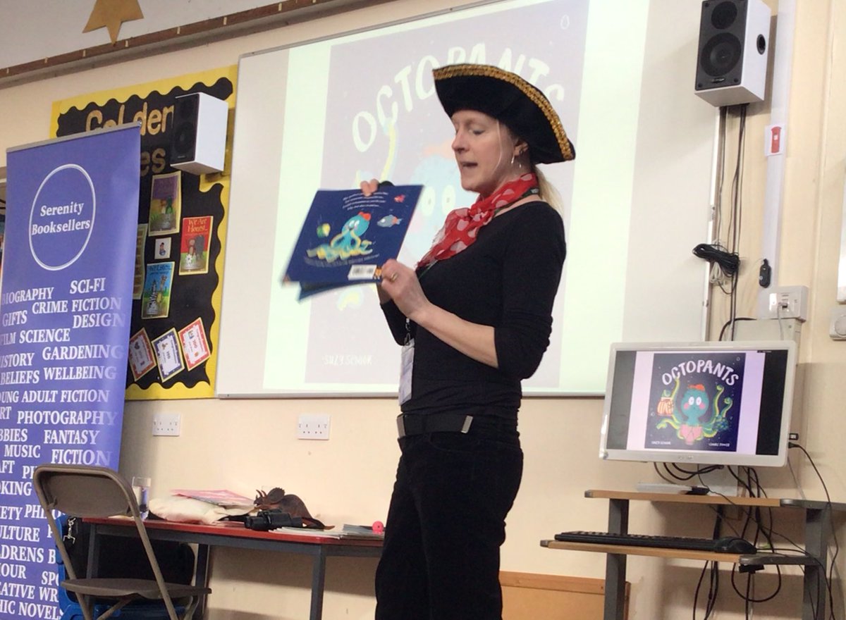 RecepWoodley's tweet photo. We had so much fun this afternoon meeting an author @Suzy_Senior! 

We loved listening to Suzy read us some of the stories she has written and asking her some questions about what it’s like to be an author. 

ASK ME what an author’s job is. https://t.co/mJPm6lMFFO