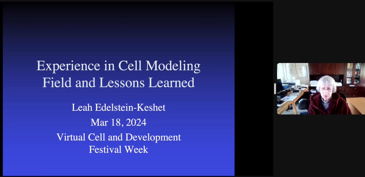 We're delighted to have Leah Edelstein-Keshet from UBC as our first plenary speaker in the virtual Cell and Development Festival Week. Join now by registering at: smb-celldevbio.github.io/cdevfestival/ to hear about her research, career trajectory, and advice. @SMB_MathBiology