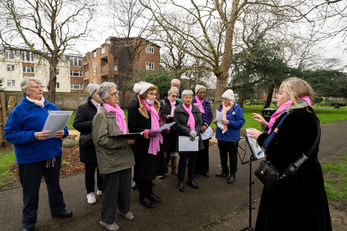 NewhamLondon's tweet photo. The Service of Reflection took place last week at the Covid Memorial Garden in Plaistow Park, honouring our residents who lost their lives and the staff, volunteers, and residents who supported the community during the pandemic. https://t.co/2jFw30z4UA