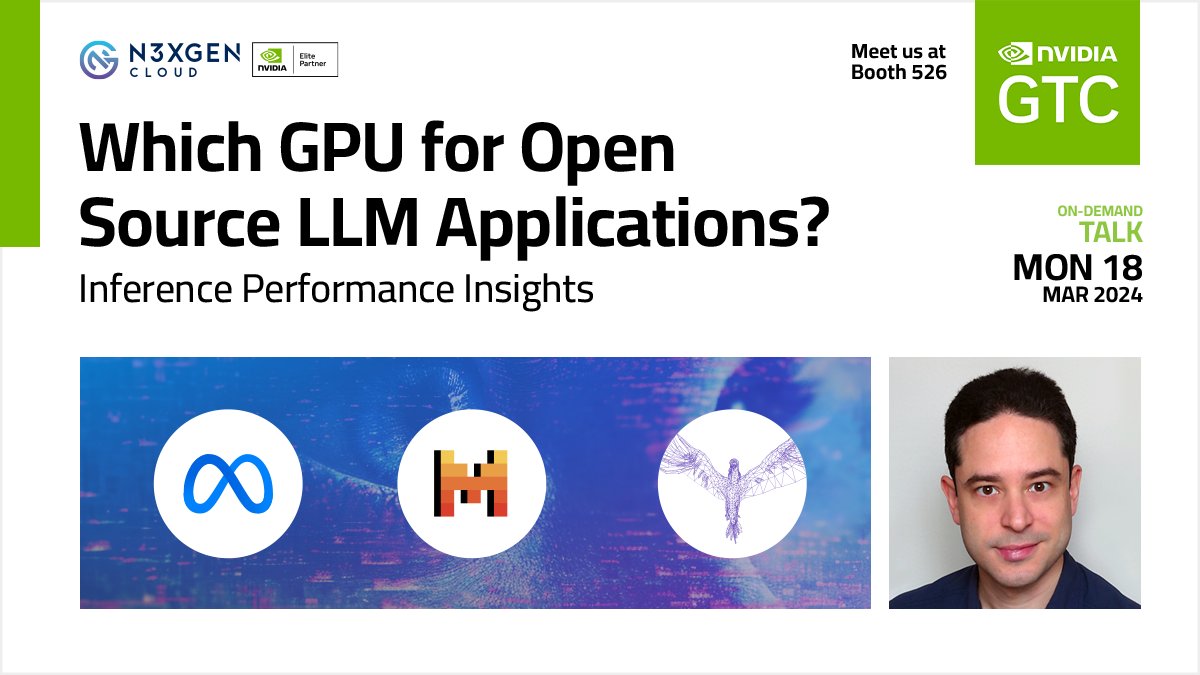 CloudNexgen's tweet image. Couldn’t make it to @NVIDIAGTC 2024 in-person?
Adrian Tineo, our AI Advisor, will be presenting on-demand at #GTC2024's virtual event.
Join his talk to learn which #GPU setup is right for you!
#Hyperstack #OpenSource #AI #GTC #Innovation #NVIDIA #CloudComputing #GPUisWhatWeDo