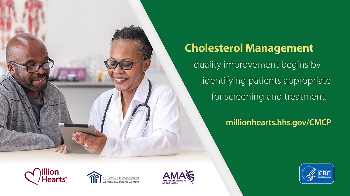 Cholesterol management can lower risk of heart disease and improve #HeartHealth. Download the Million Hearts®, @NACHC, and @AmerMedicalAssn Cholesterol Management Change Package to find strategies and resources for a systematic approach to patient care. bit.ly/43mw5r0