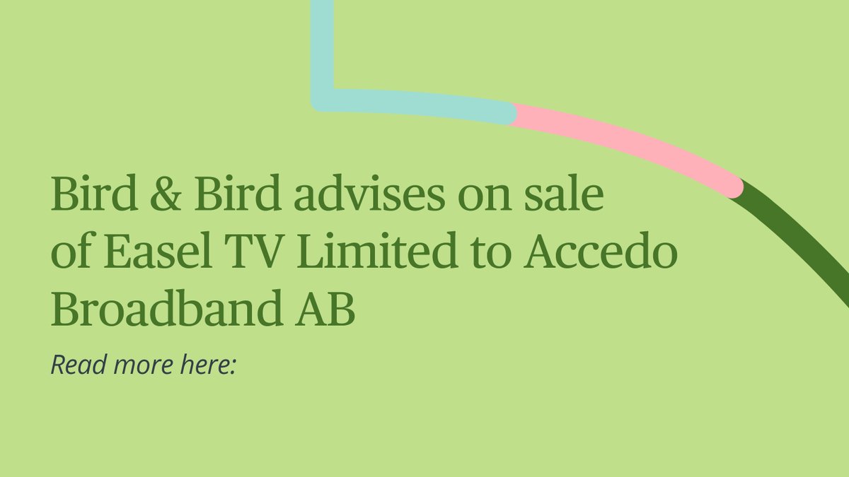 We're pleased to have advised the shareholders of Easel TV Limited, advanced streaming technology and digital media solutions provider, on the sale of the entire issued share capital in Easel TV Limited to Accedo Broadband AB. Read more here: 2bird.ly/48TLm3X