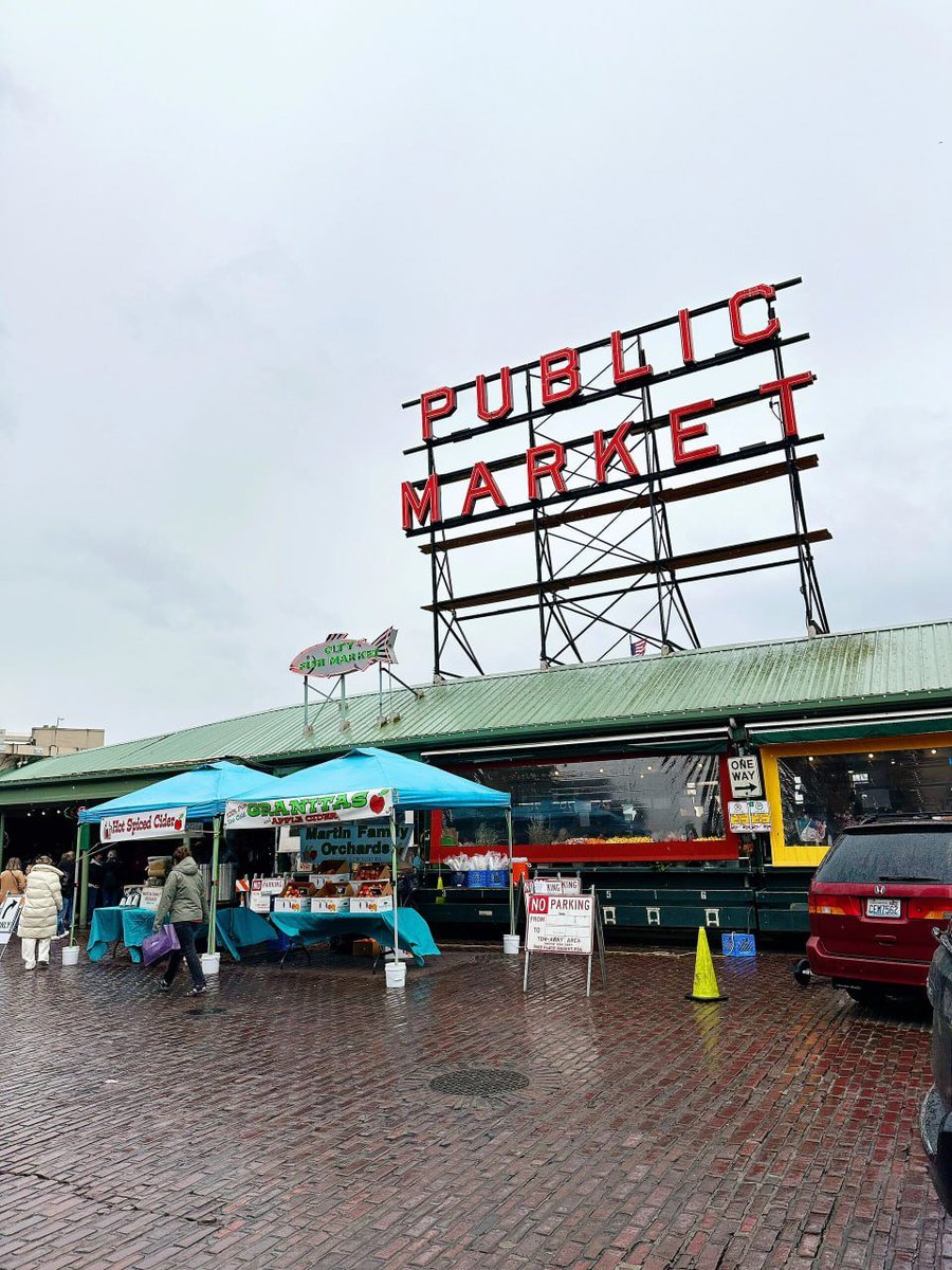 Cloudy days can't dull the vibrant hustle of the Public Market. #MarketVibes #CityLife