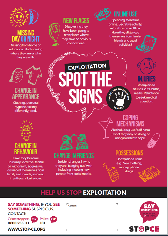 Could you spot signs of child exploitation? Will you say something if you see something? Exploitation can affect any child ,anywhere. Read more about what can happen/what to look out for: tinyurl.com/PVcesIn37. #parents #ThinkTwiceThinkAbuse #CEADay2024