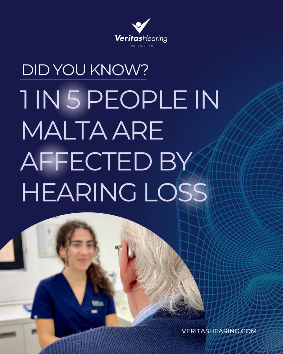 Join us in raising awareness for hearing health! Visit Veritas Hearing Clinic in St. Julian's for a Free Hearing Check. Call 2138 4100 to book. #HearingLossAwareness #SoundMatters #HealthyHearing'