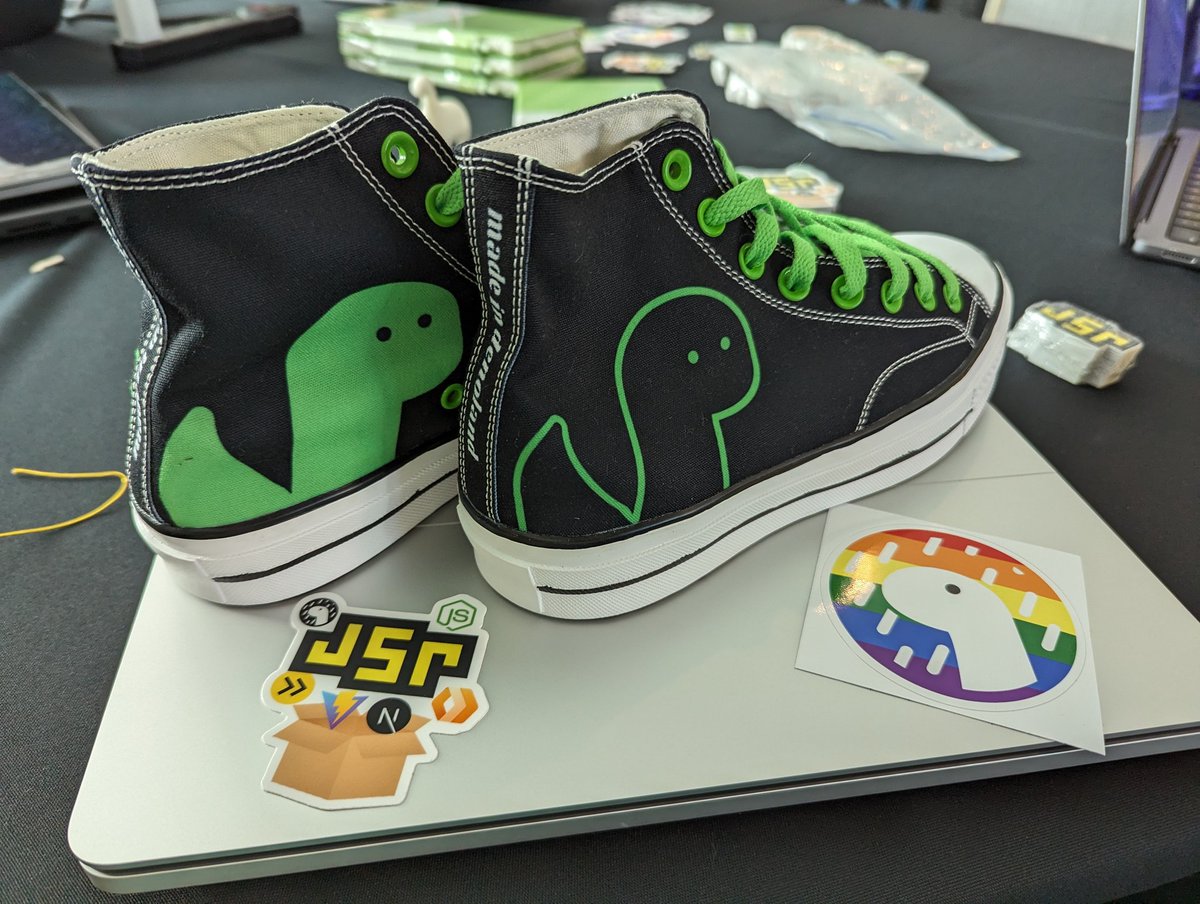 Kicking off the @deno_land off-site with some new kicks! 🦕💖