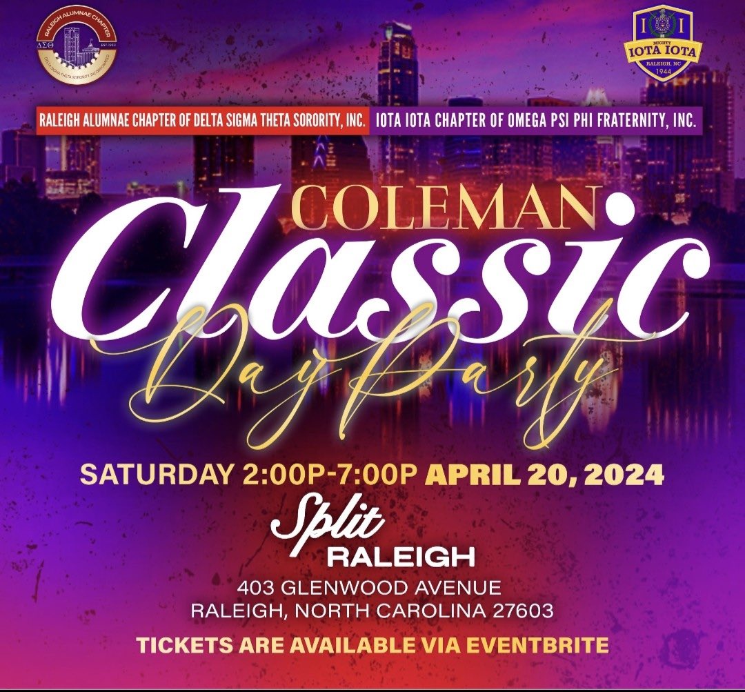 IotaIota_1944's tweet photo. We are back with @RaleighDST for out 5th Annual Coleman Classic!! Tickets on sale now! https://t.co/bOLxtIvZt0

#iotaiota_1944 #raleighdst #colemanclassic https://t.co/IVCYzno9cy