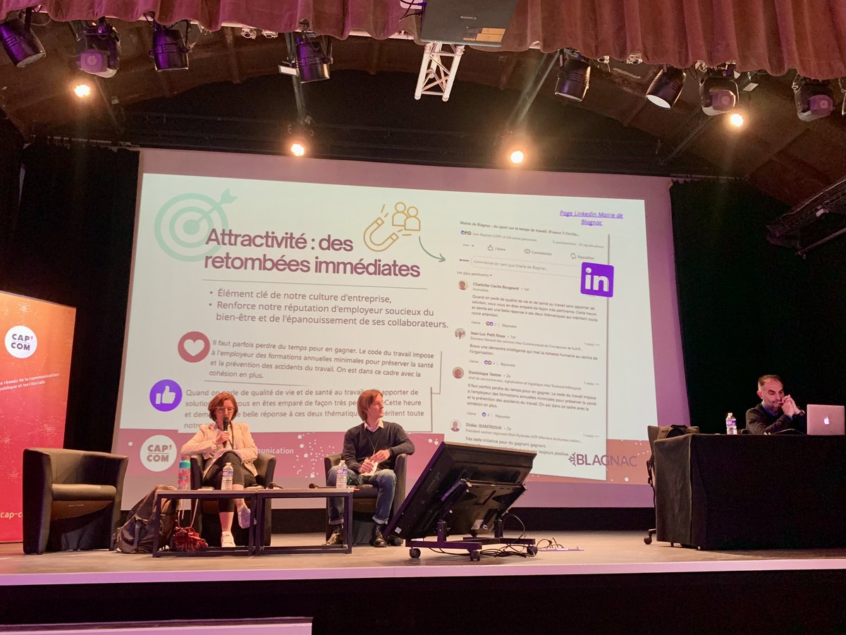 _Falbala's tweet image. Une démarche innovante qui nous parle d’image et d’attractivité  employeur mis en place par la @Ville_Blagnac les jeudis du #sport pour tous ses agents soit 1h30 /semaine de sport sur le temps de travail .
Présentée avec dynamisme par @NadFra 😃👍🏻 #Cominterne 
#Compublique