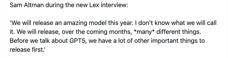 bindureddy's tweet photo. Sigh, seems like GPT-5 is months away and Claude-3 will be king for a long time.

I was holding out hope and not fully transitioning to Claude as it requires at least 2-3 more weeks of work

Looks like we will have to pull the plug and transition to Claude-3
