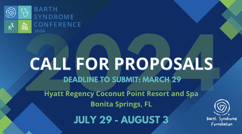 Applications for On-site Research, Poster Submissions, and Travel Stipends are being accepted until March 29, 2024! The Barth Syndrome Foundation welcomes applicants to submit proposals for on-site research, poster presentations, and accompanying travel stipends for the 2024…
