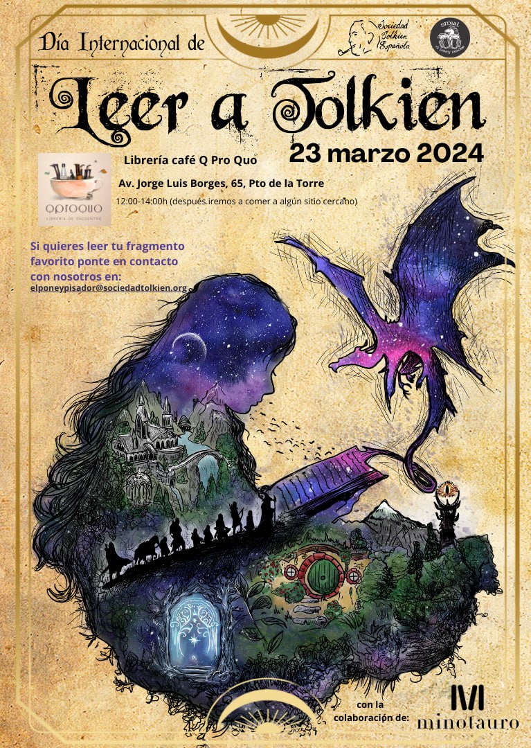 El_PoneyPisador's tweet photo. Nosotros no íbamos a ser menos, y celebraremos el #DILT en la librería @qproquo el sábado 23! No dudéis en venir. Toda persona es bienvenida, y si te animas a leer, tendrás un hueco 🥰 @SocTolkien #SmialSTE https://t.co/06aPJfGtB6