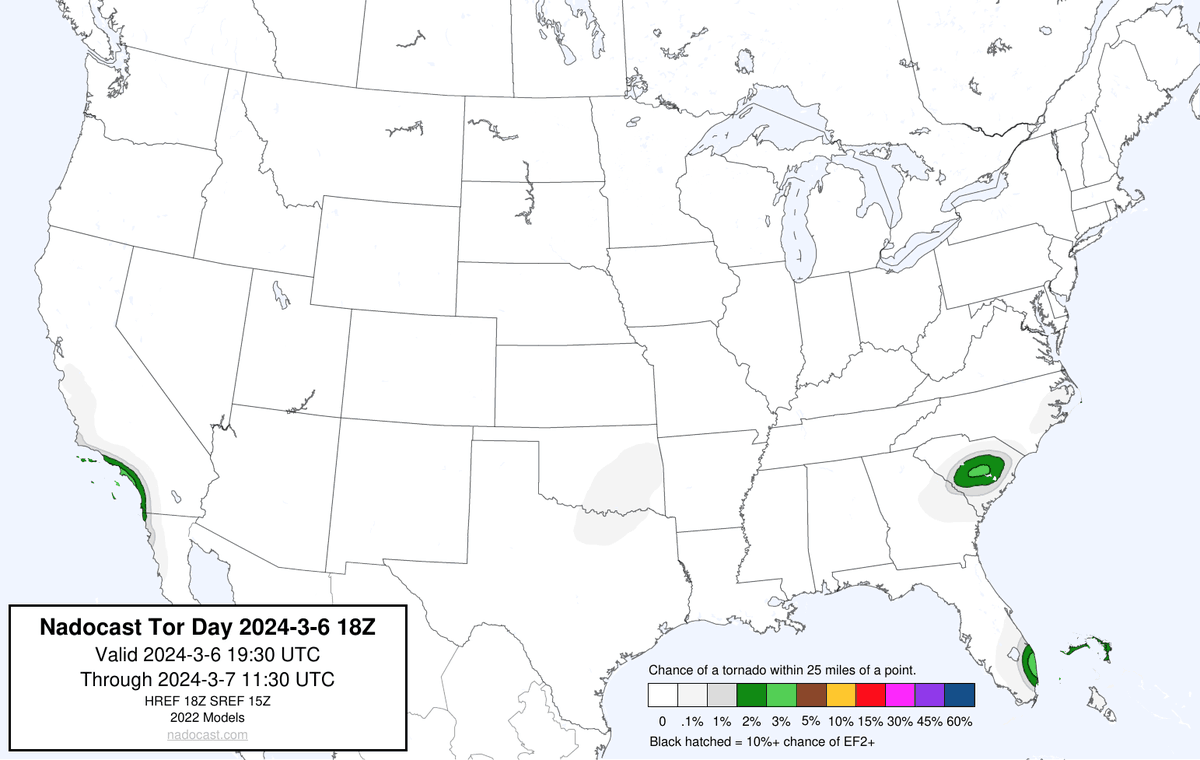 nadocast's tweet photo. 18Z Day Tornado Forecast (New New 2022 Models) https://t.co/tgbNxX9YzL