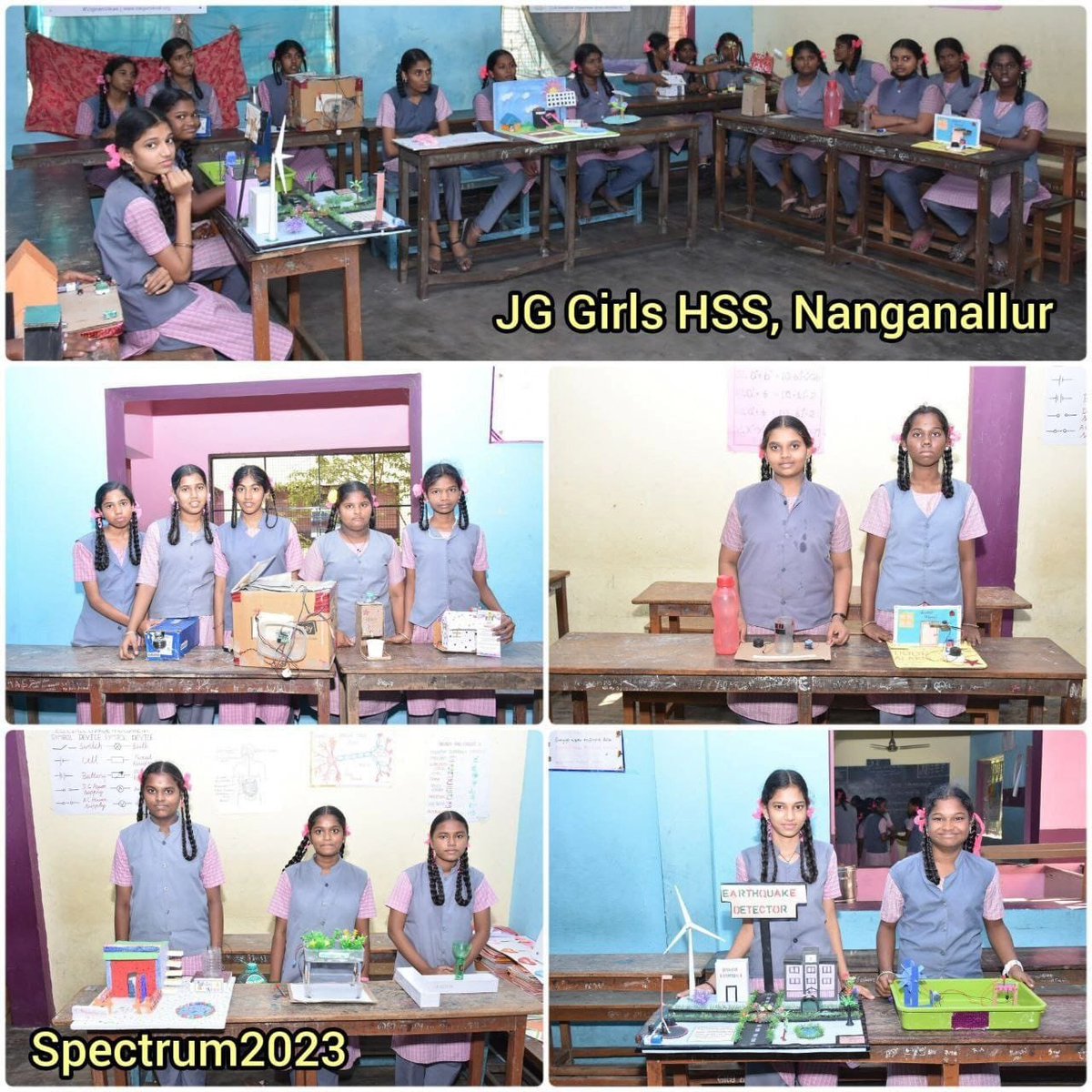 dharmabharatfdn's tweet image. 🔬 Explore the realms of scientific wonder at JG Govt Girls Hr. Sec School in #Nanganallur, where #Spectrum events unravel the marvels of science !

💡 Explore the students&apos; innovative talents as they proudly present their #sciencemodels at Spectrum 2023.

🏅Get ready to witness…