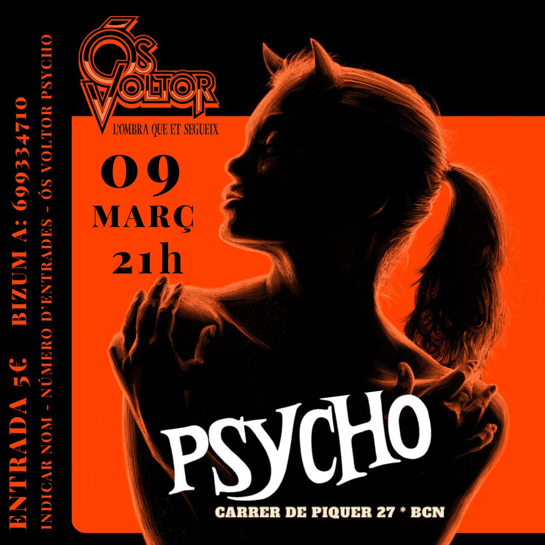 📍Dissabte 9 de març a les 21h estarem presentant “L’Ombra que et segueix” al Psycho Rock and Roll Club !

I després ALOPECIA SESSIONS (Morsa Punxadiscos i Ernesto Barba)

Ja podeu anar venint!

⚠️5€ només per Bizum al 699334710 (des de ja)⚠️

Ens veiem a la city!

🔥🔥🔥🔥