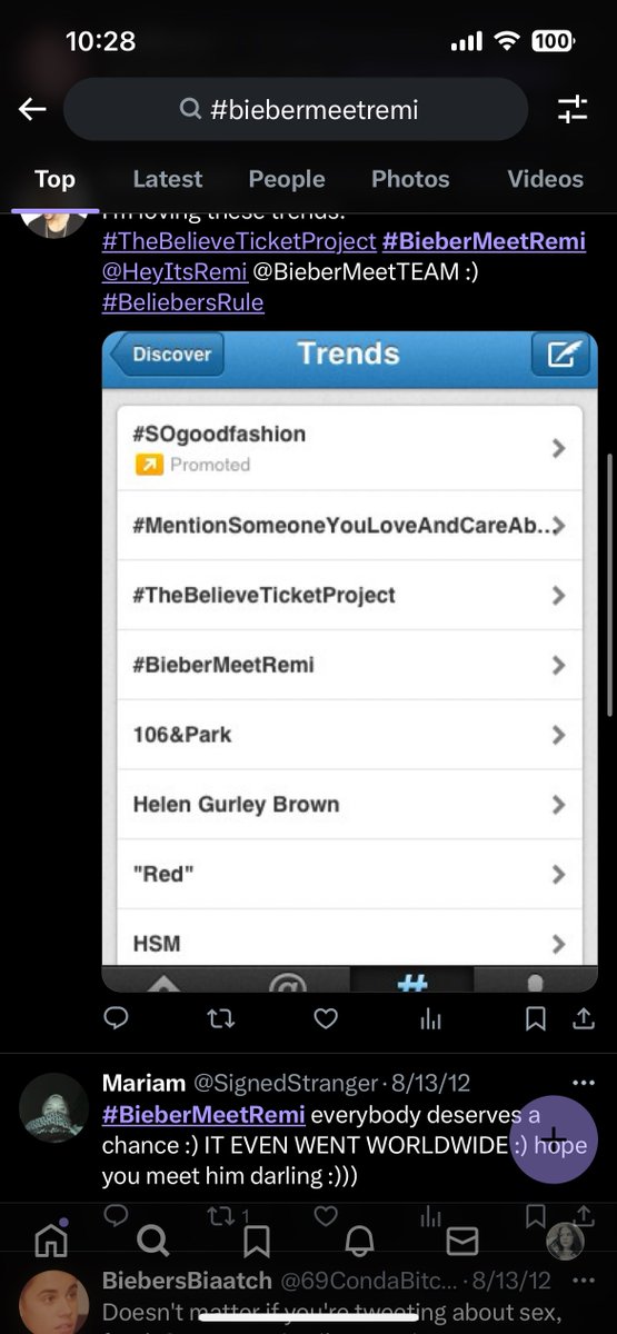 remisversion's tweet photo. sit down cause this bit of #remilore is a little insane, let me tell you about the time i trended world wide (more than once) with the hashtag #biebermeetremi https://t.co/hKTX8Hkl85