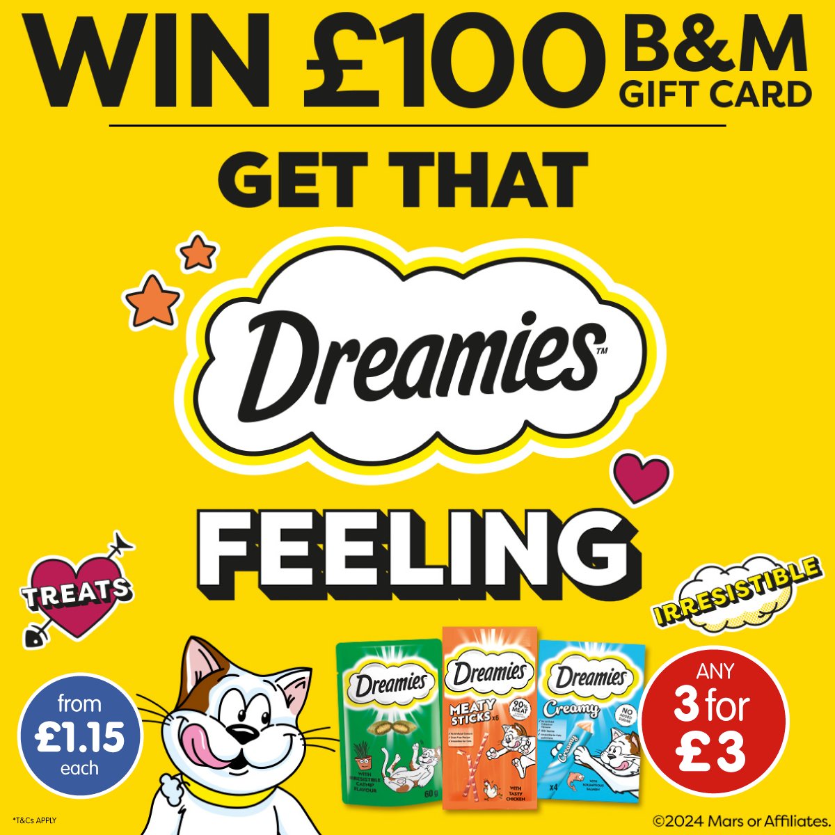 😺 #COMPETITION TIME 😺 Our #PetEvent is in full swing, so to celebrate we've teamed with @dreamiesuk to giveaway a £100 B&M gift card to one lucky winner! For a chance to #WIN, simply; 1) FOLLOW US 2) RT 3) COMMENT #BMDreamies Competition ends 9am 13/3/24