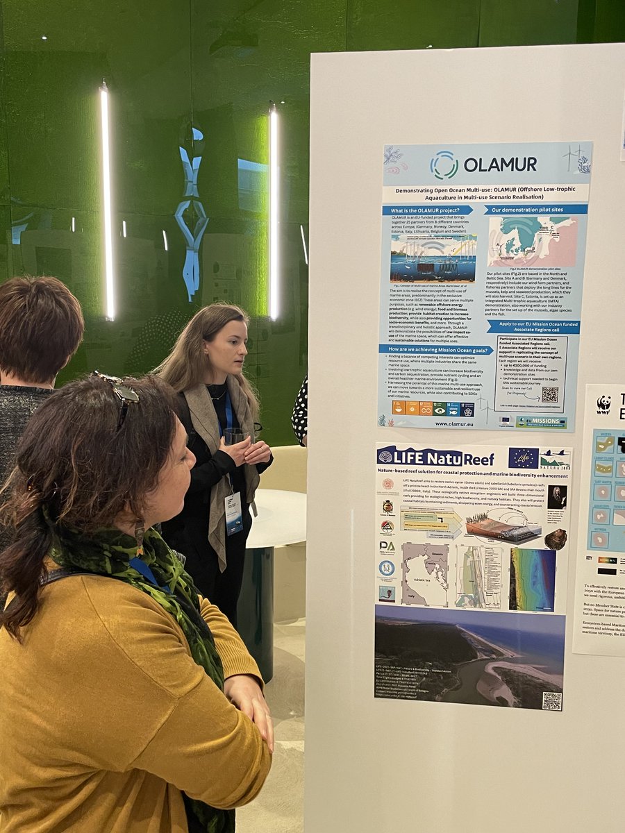 Delighted to see @OLAMUR_EU + @ultfarms being promoted during the #EuropeanOceanDays as part of @eumissionocean project work on marine multi use - combining renewable energy with #aquaculture ♻️🐟🦪🌱🌊
Remember: 'No green without blue!' 💙💚