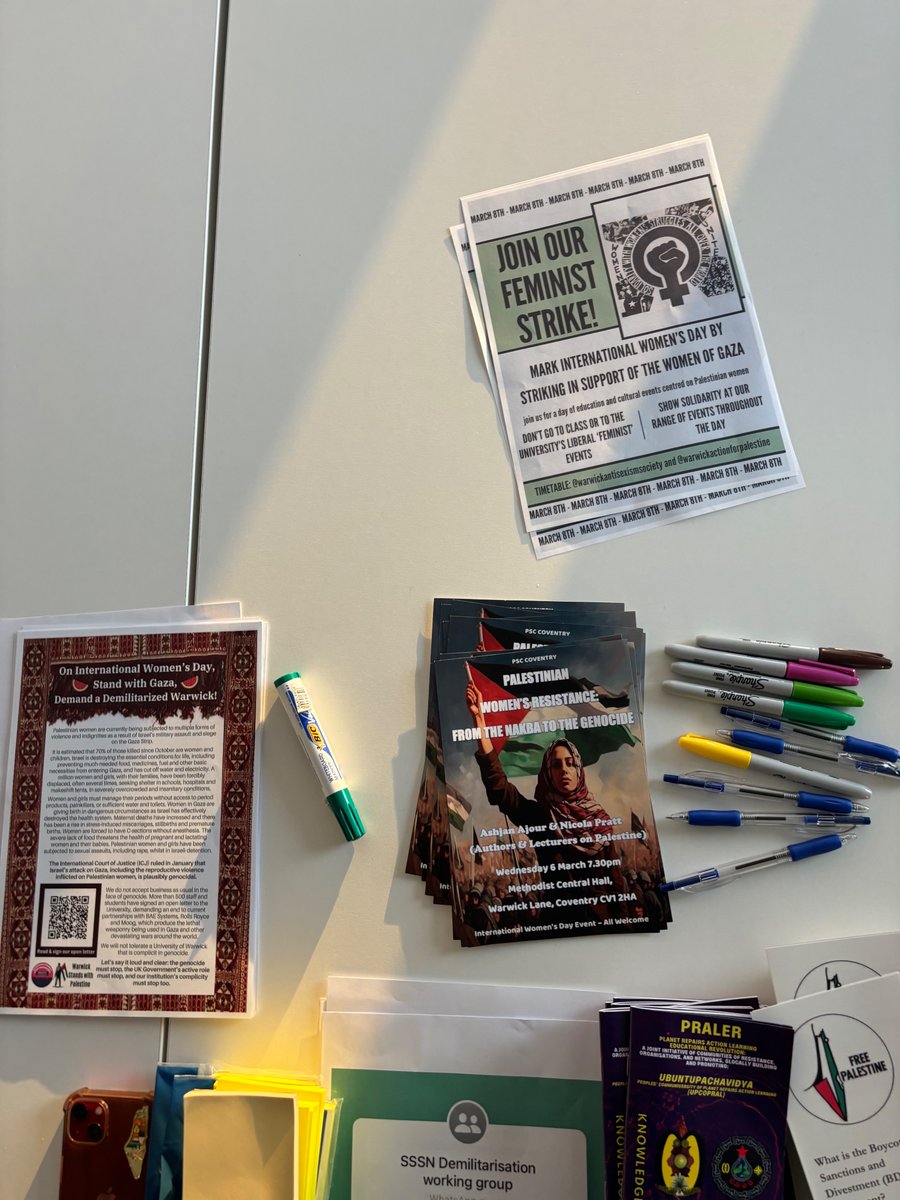 despite the fact that our posters kept being taken down across campus, almost 100 students and staff attended the open meeting on palestine today & it was so nice to be able to collectively think through how best to keep organising @WarwickUCU