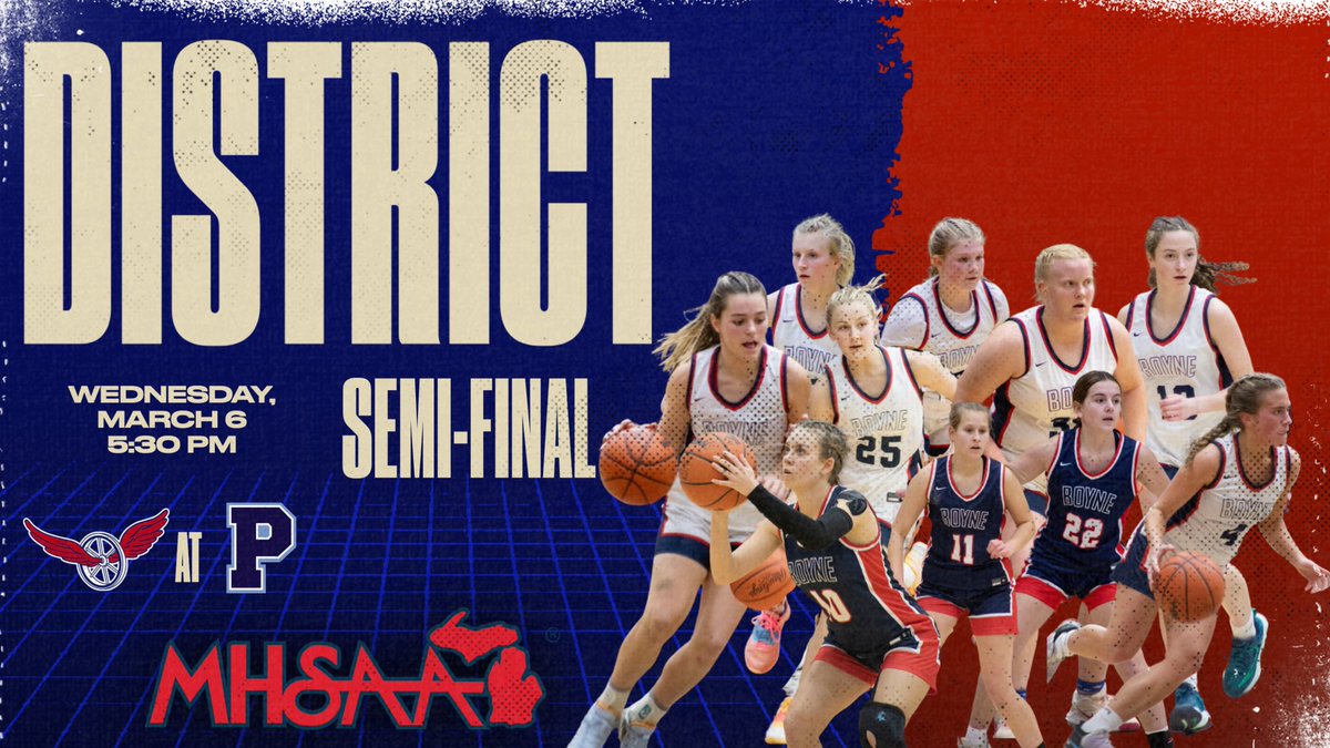 TONIGHT! Make your way over to Petoskey for the District Semi-Final to root on the Ramblers! Tickets available on GoFan.co (link in bio)