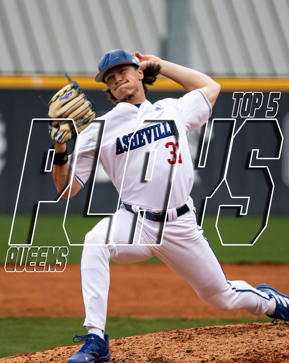 UNCAvlBaseball's tweet photo. Top 5️⃣ from last night’s extra inning contest versus Queens

#ALLinAVL #TTS https://t.co/8y4VQd6iiq